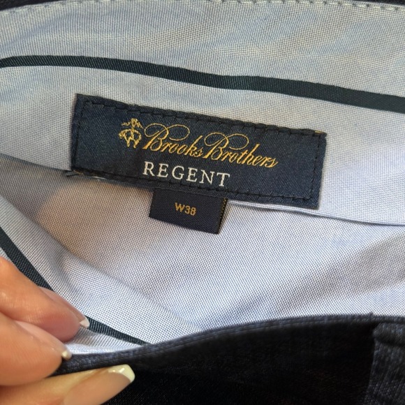 Brooks Brothers Regent‎ Dress Pants Plaid Wool Blend Trousers W38 L31 Italian - Picture 3 of 10